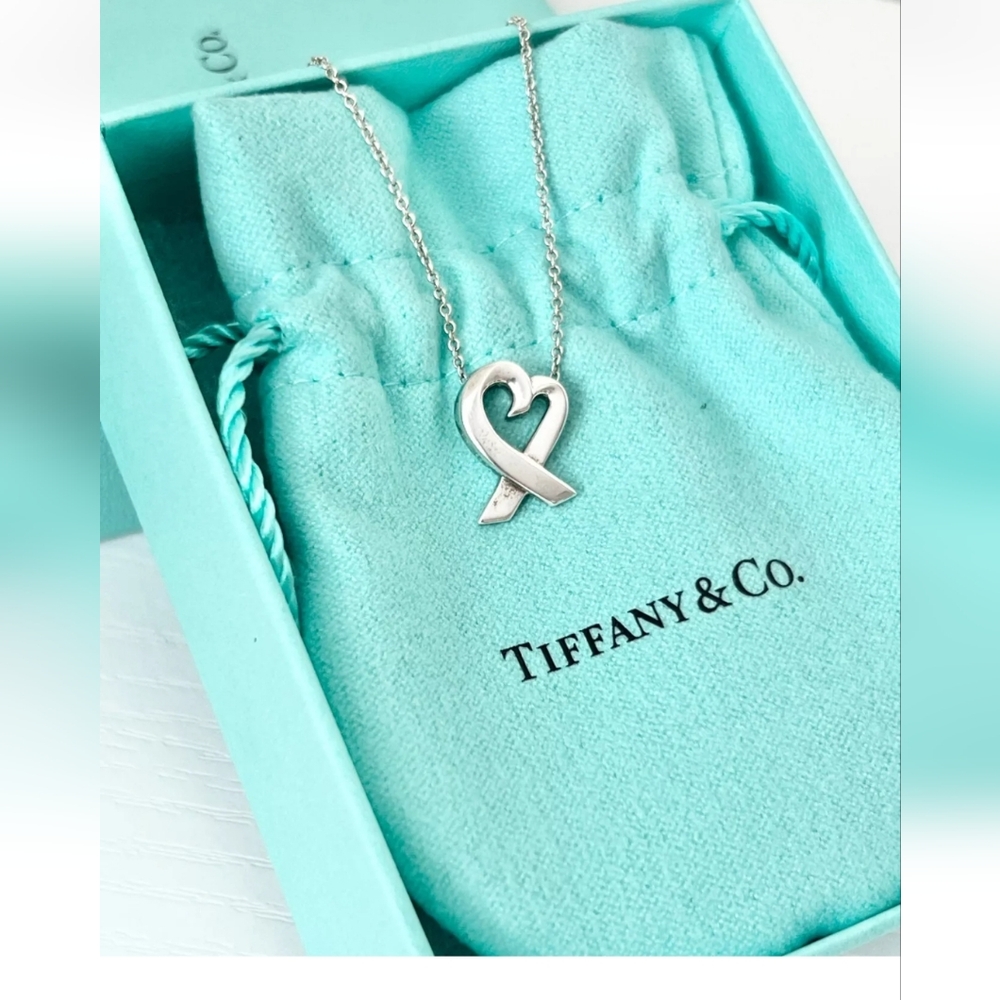 Tiffany Paloma Picasso Loving Heart Pendant Necklace Sterling Silver Luxury - Picture 17 of 17